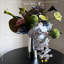 Ornements de fleurs simulées
