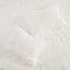 Ensemble de housse de couette en chenille de coton 3 pièces très grand / très grand en blanc, avec 2 taies décoratives, fermeture à boutons, attaches de coin, lavable à la machine, attrait élégant-122450265-122450263