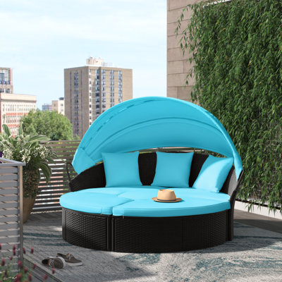 Antashia 70'' Wide Outdoor Patio Daybed with Cushions