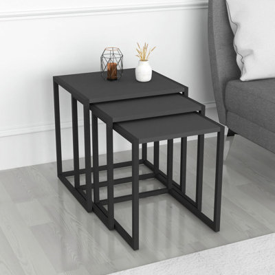 Ezioma Solid Wood Side Table Set