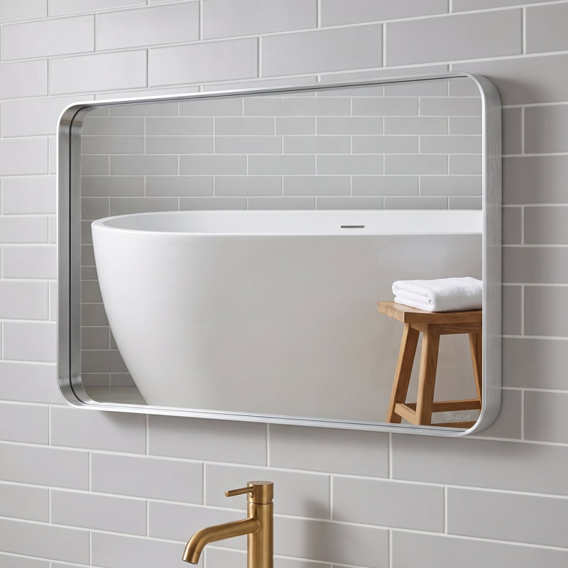Miroir de salle de bain, Argent