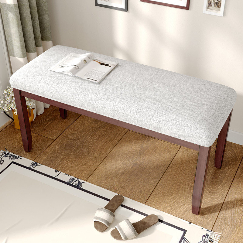 Upholstered Bench, Cherry