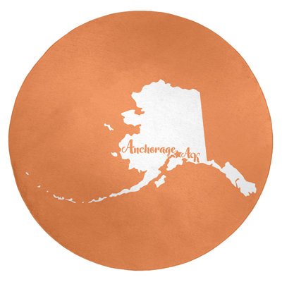 Tapis de l’aire orange en polyester alaska ancrage