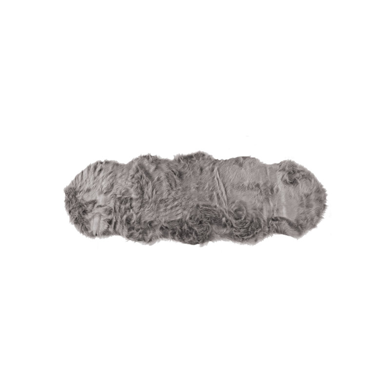 Tapis gris à poils longs Walburn, 2 pi x 6 pi