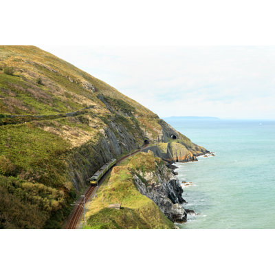 Train Using New Track on Coastal Railway Wicklow Ireland by Kbwills
