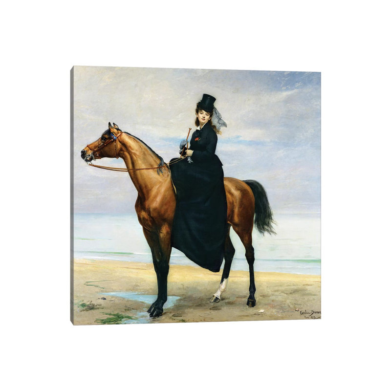 Equestrian Portrait of Mademoiselle Croizette, 1873 1 Piece Wrapped Canvas Painting, 30.48 cm H x 30.48 cm W