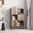 Versatile 50 Inch bookcase with three compartments and three doors Book Case