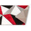 Tapis à poils longs à texture moderne et géométrique | Rouge-17850066