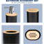 Jaiheim Bamboo Bathroom Accessory Set, 6 Pieces Bath Set- Soap Dish Toothbrush Holder Rinse Cup Lotion Bottle-628597577