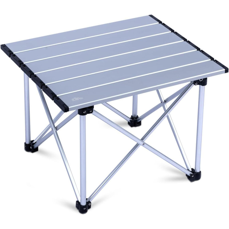 Table de camping pliante ultralégère avec sac de transport, L 16,1 po, Gray