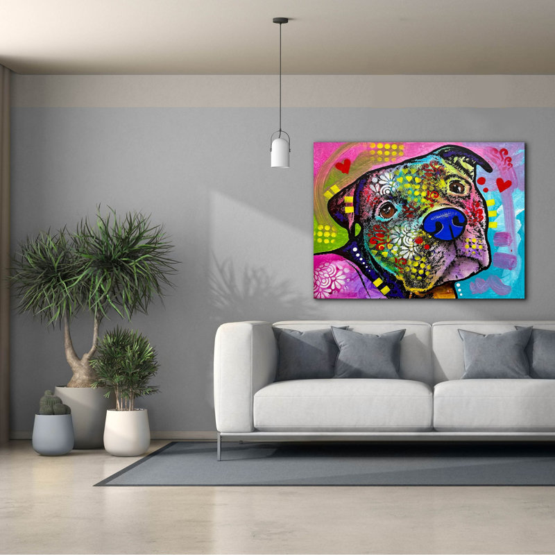 «You Called Mua» par Dean Russo, art mural sur toile, H 40 po x l 54 po x P 1,5 po