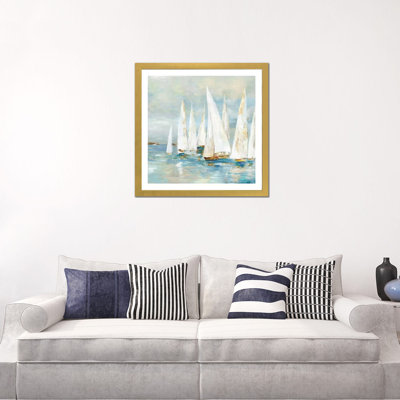 Voiliers blancs de Allison Pearce, reproduction d’art