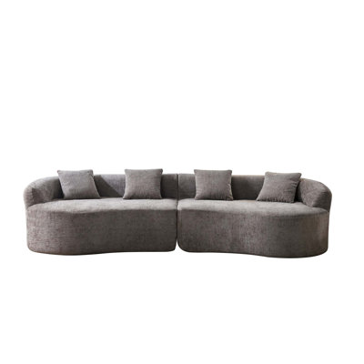 Canapé moderne moderne en chenille 4 places avec coussins inclus