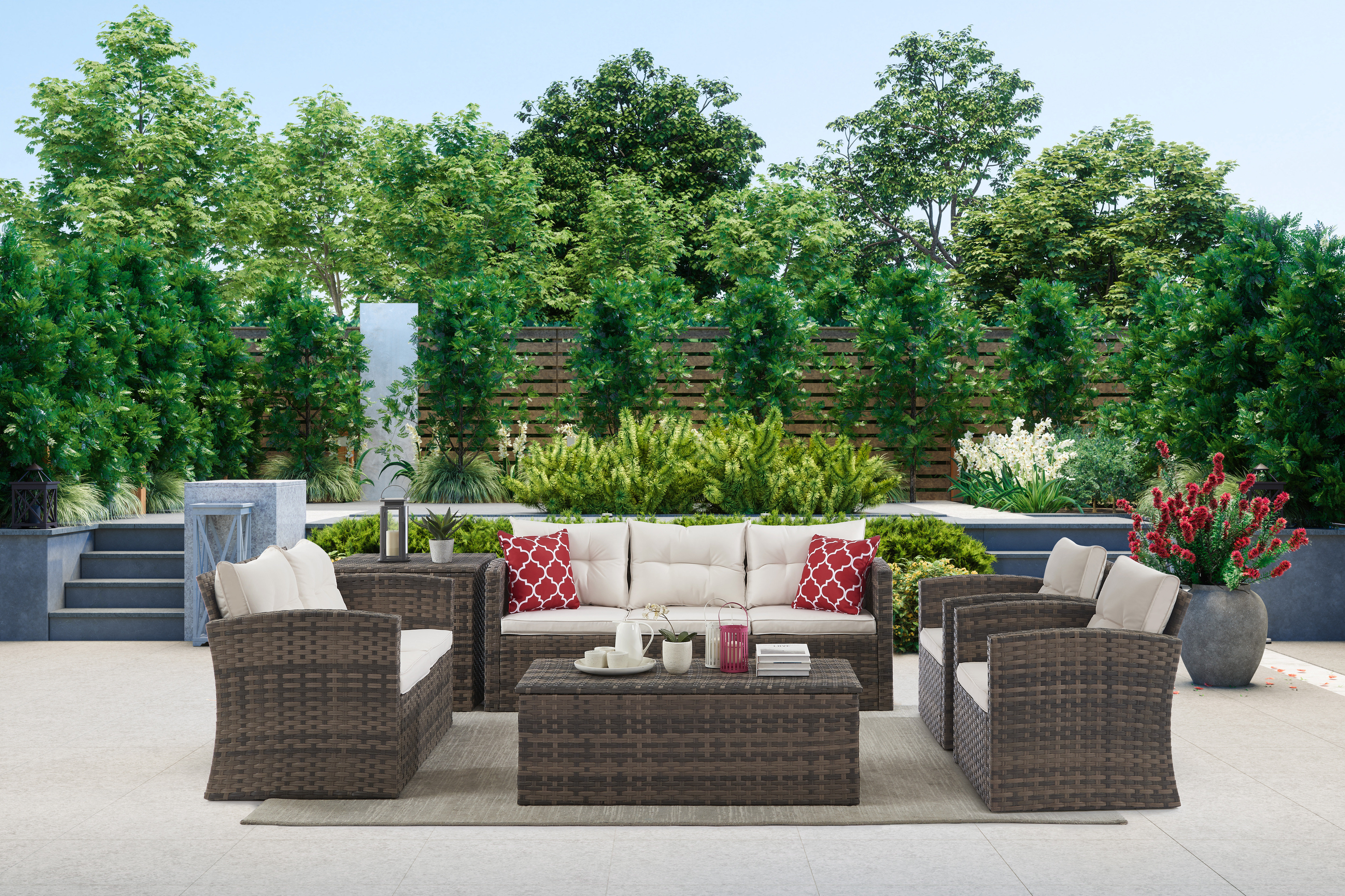 Latitude Run® Mahirul 6 Piece Sofa Seating Group with Cushions | Wayfair