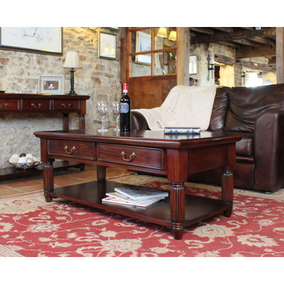 Hallberg Solid Wood Coffee Table with Storage