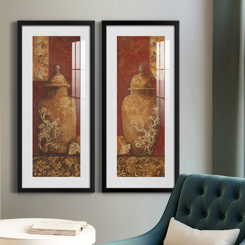 Asian Nuvo I - reproduction encadrée de qualité supérieure - prête à être accrochée, Cadre noir