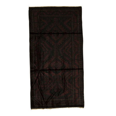 Hand-Knotted High-Quality Red and Black Area Rug