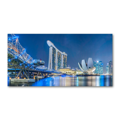 Singapore By Night - Wrapped Canvas Print