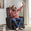 Fauteuil inclinable électrique 30,7 po en similicuir-1065669858
