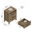 Table de chevet 3 tiroirs H 26,1 po Allysyn (ensemble de 2)-1133794251