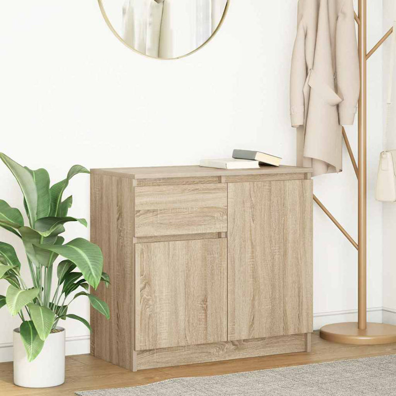 Sideboard With Drawer 71X35x65 Cm Engineered Wood, Sonoma Oak