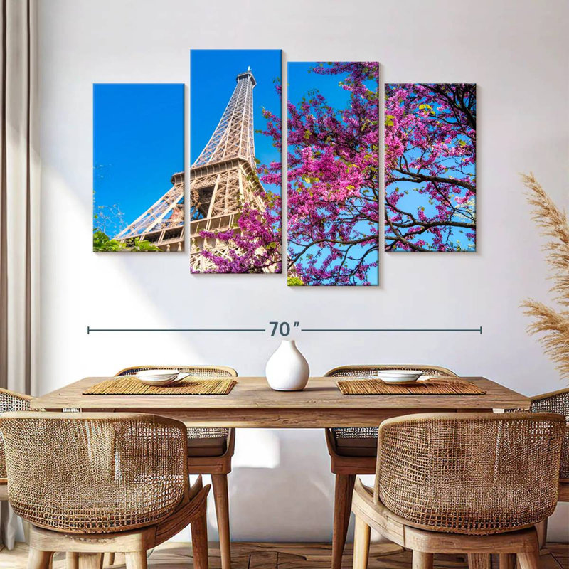 Fleurs de la Tour Eiffel, H 42 po x l 68 po