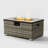 32" Propane Gas Fire Pit Table With Propane Tank Cover 2-Pieces, 50000 BTU Rectangular Steel Fire Pit With Beautiful Wicker Base For Outside Garden-Beige-2092238872
