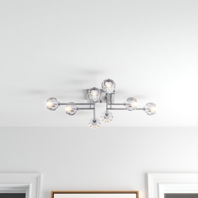 Bolivar Crystal Semi Flush Mount