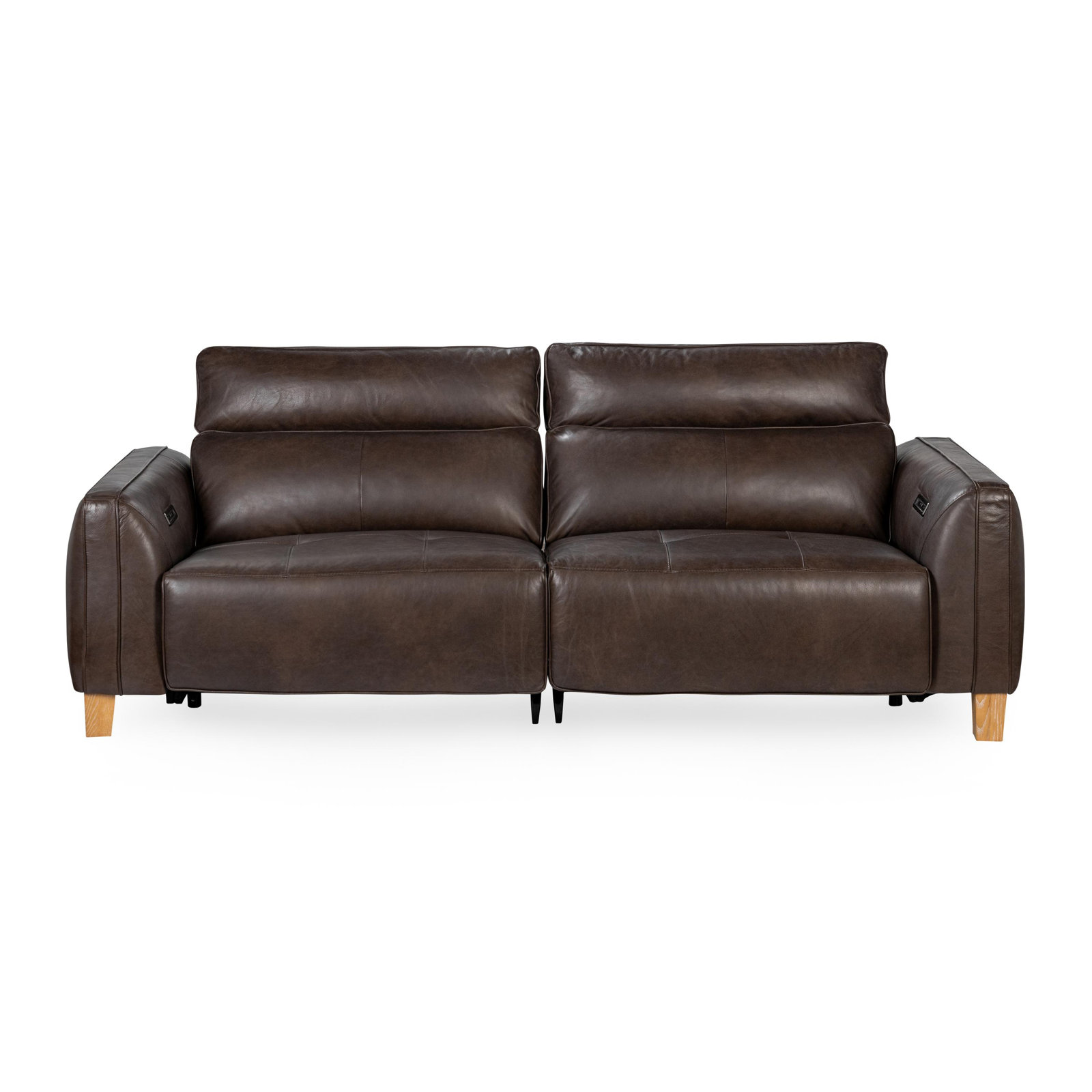Conway 89" Genuine Leather Reclining Sofa
