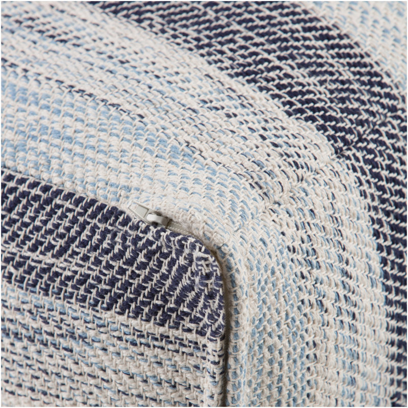 Clay - Square Pouf - Patterned Melange, Gray Fabric