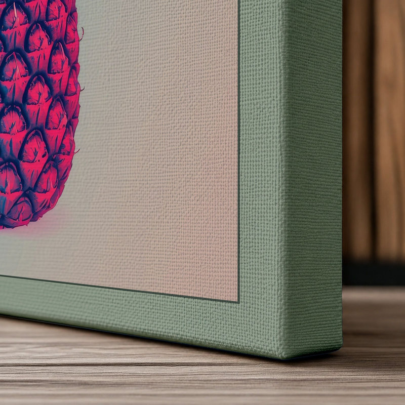 Pineapple Modern - Wrapped Canvas, 36x24 - 91.4 x 61.0 cm, Sage Border