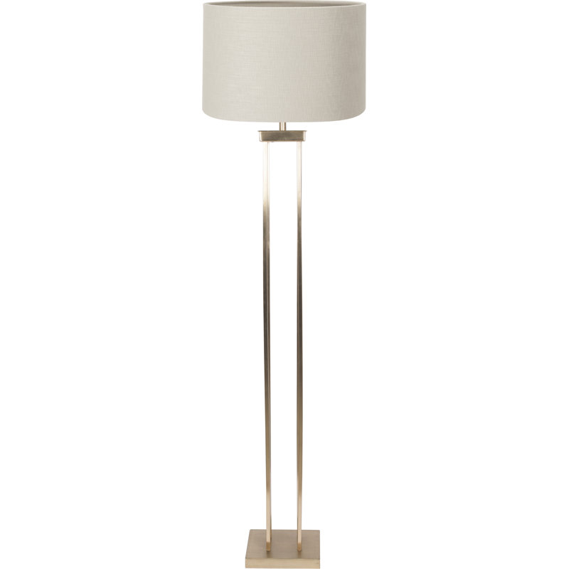 Bernado 169cm Traditional Floor Lamp, Satin, Grey