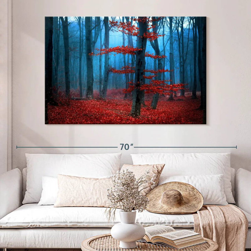 Harnek Forest During Autumn, 34" H x 51" W