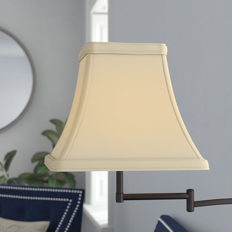 Abat-jour carré en forme de cloche avec abat-jour rond en tissu pour lampes de table, H 10 po x l 12 po x P 12 po, Oeuf