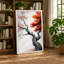 Crimson Tree in Mist Japandi 1 Piece Wrapped Canvas Wall Art-501913550-501913561