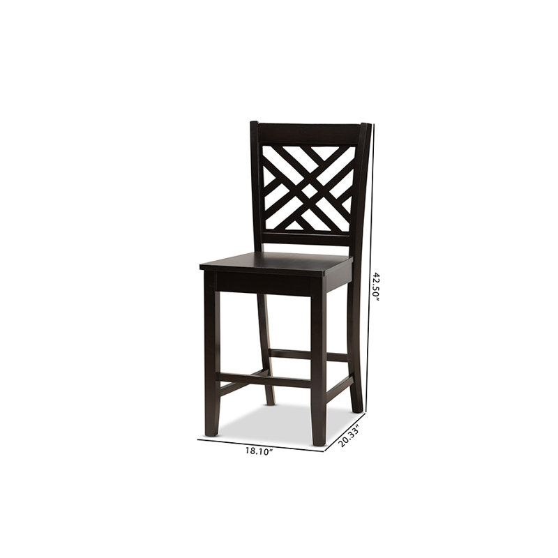 Tabouret de comptoir 24,2 po Britnie, Chêne brun foncé