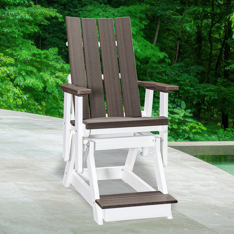 American Furniture Classics  Brandon Balcony Height  Glider On A Base, Grey/White