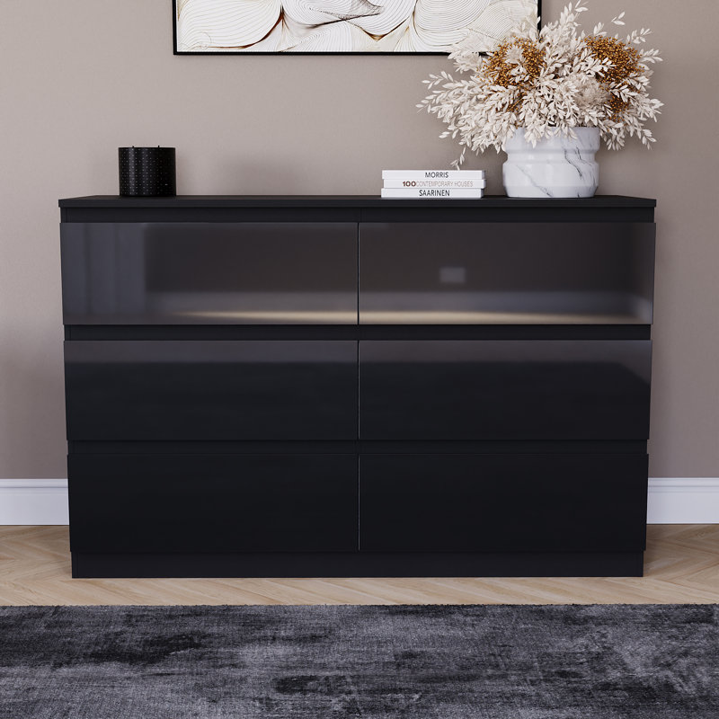 6 Drawer Chest, (FSC 100%) (2), Black