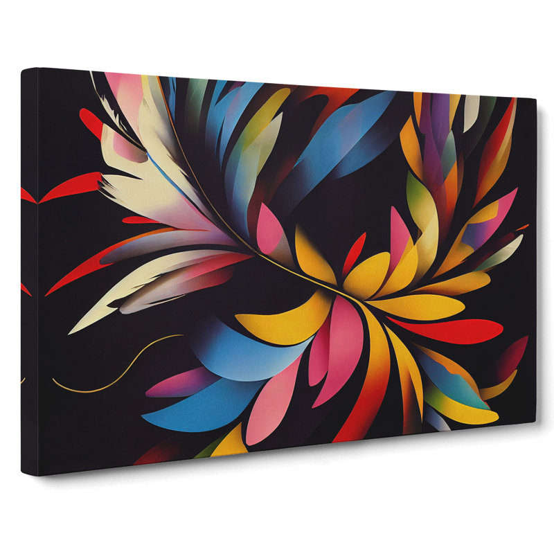 Feather Art Abstract Vol.1 - Wrapped Canvas Print, 35cm H x 50cm W x 3cm D
