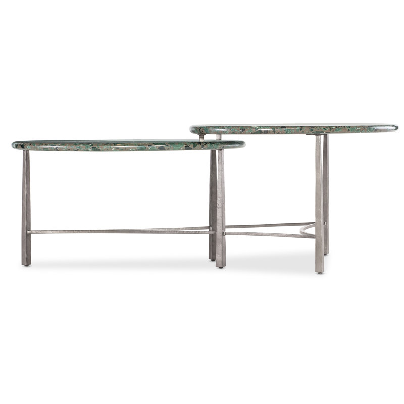 Antares Green Metal Rustic Cocktail Table