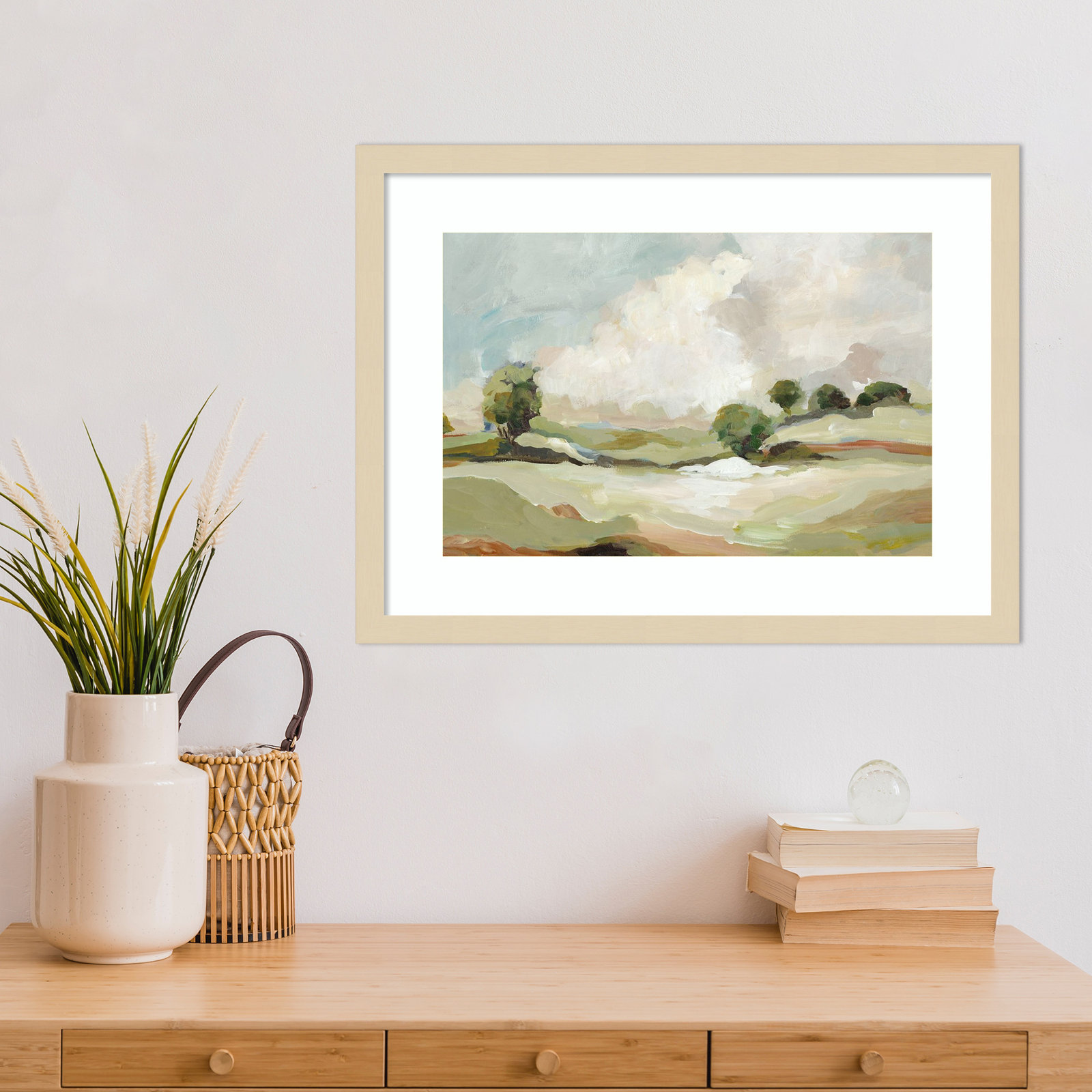Pastoral Land Print by Allison Pearce, Brown, 16" H x 21" W