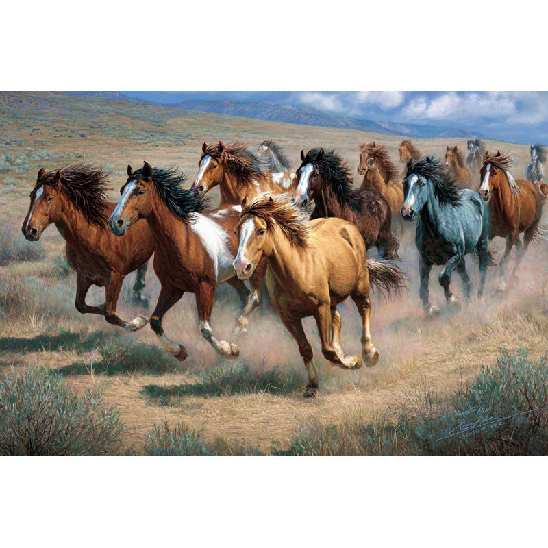 Art sauvage sur toile tendue, L 36 po x H 24 po x P 1,5 po