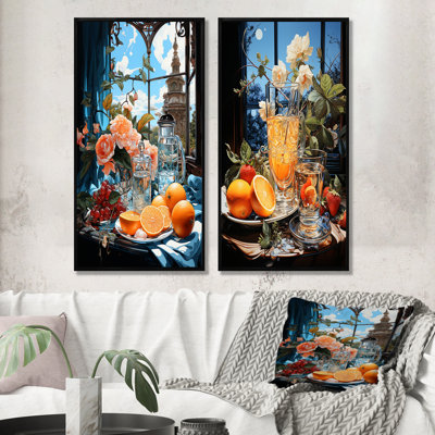 Morning Dreams - Petit déjeuner, ensemble de 2 reproductions d'art sur toile
