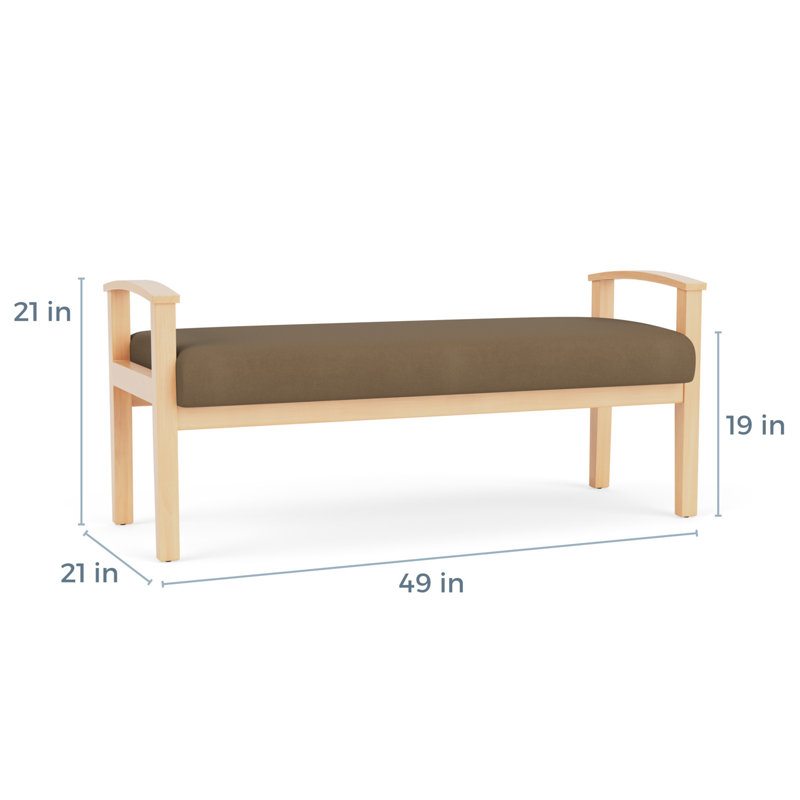Banc en bois massif Amherst, Patriot Plus taupe, Naturel