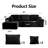 Compression-Boneless 96" L-Shaped Cloud Sectional Sofa with Oversized Chaise, Modular 3-Seater Corduroy Couch for Living Room & Bedroom, Deep Seat No Assembly Required （Black.Left t Hand Facing)-491833093-499844872