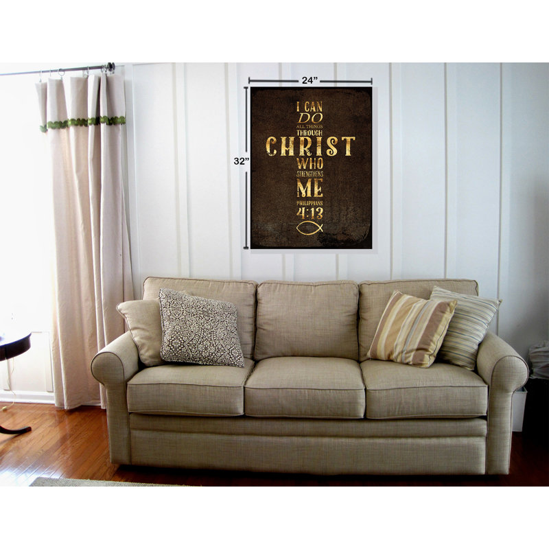 «I Can Do Inspirational Cross» par Beth Albert, reproduction d'art sur toile tendue, H 32 po x l 24 po x P 1,5 po