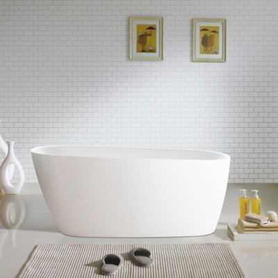 Baignoire de trempage autoportante 59,05 po. X 28,34 po.