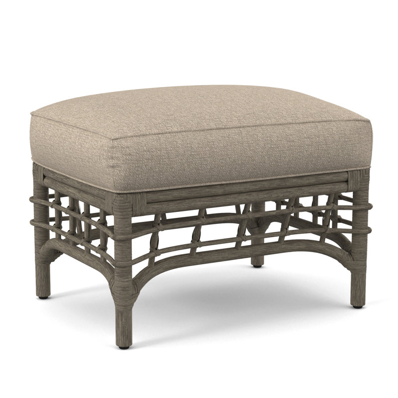 Luca Upholstered Ottoman, Eggshell Crypton Performance; 0884-93, Stone Hearth
