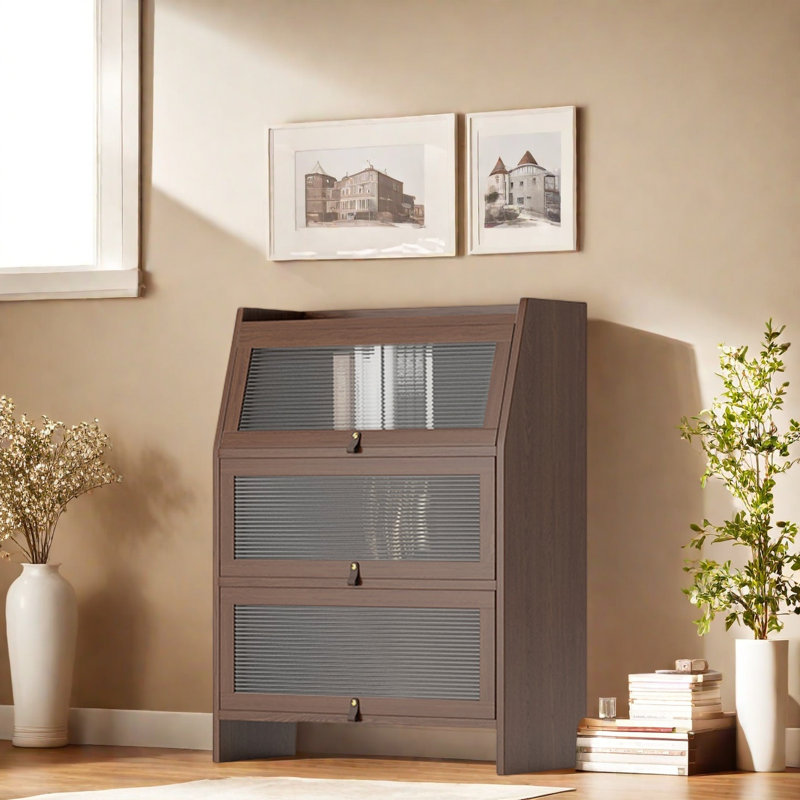 Bibliothèque durable et de haute qualité, (3 tablettes) H 43,7 po x l 33,4 po x P 11,8 po, Marron foncé