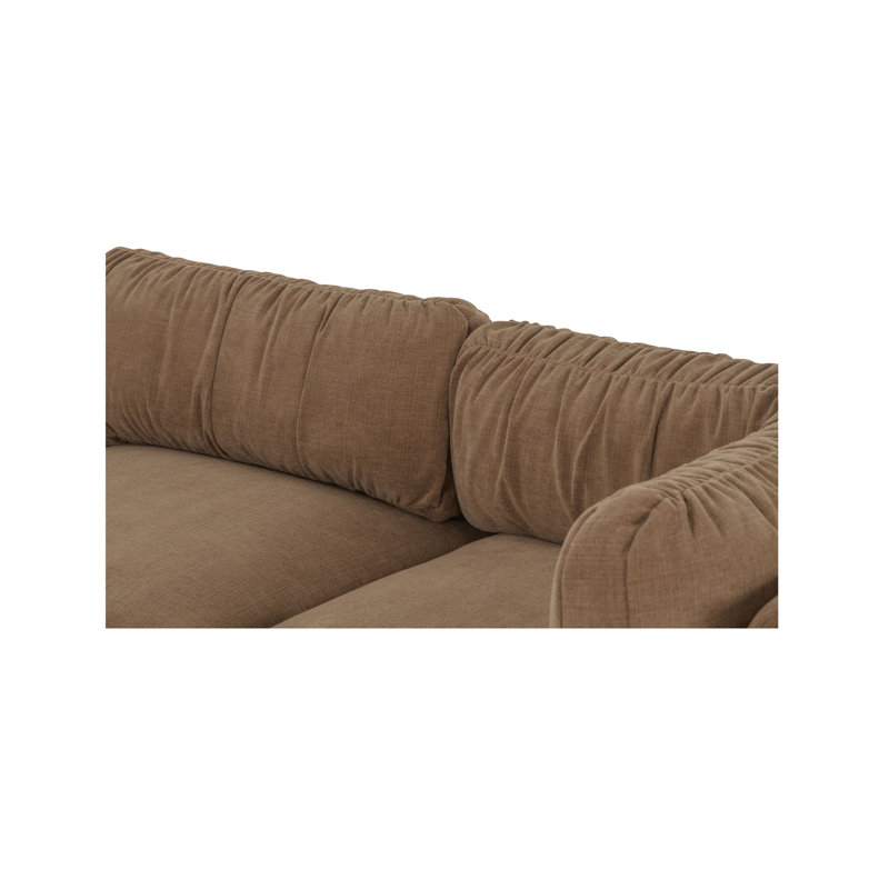 Canapé modulaire Matina taupe, Chenille caramel performance